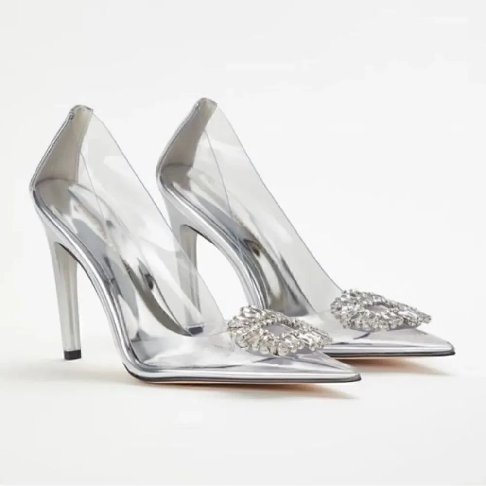 Good American Women's CINDER-F*CKING-RELLA Jeweled Stiletto Pumps Size 11.5 NEW